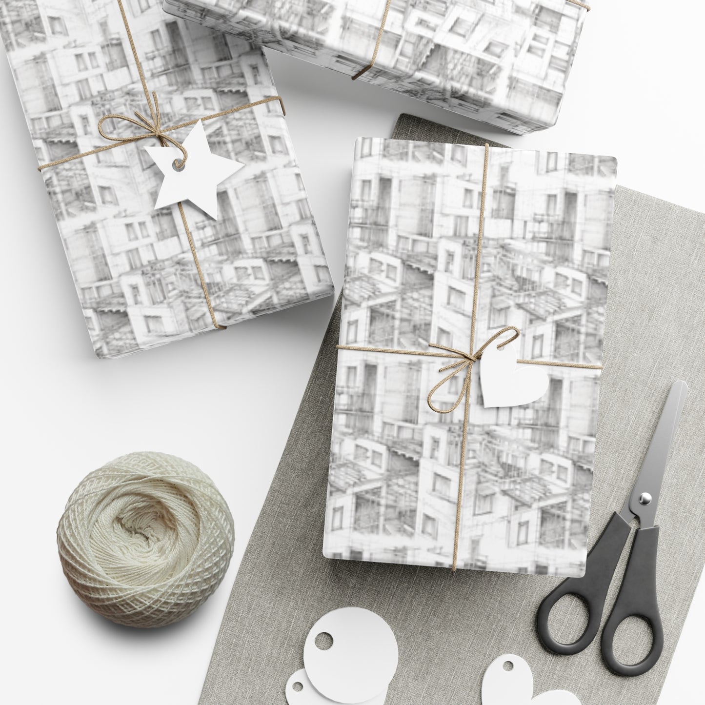 Apartments Under Construction Drawing Gift Wrap