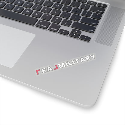 REAL Military Contrast Logo Sticker (Coral) Stickers