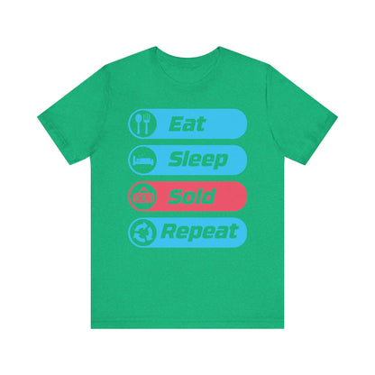 Eat Sleep Sold Repeat Unisex Jersey Short Sleeve Tee