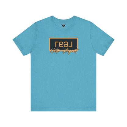 REAL Elite Agent Modern Logo Tshirt (Saffron)