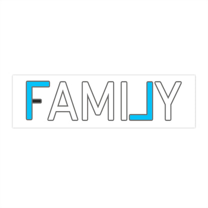 REAL Family Bumper Sticker (Legacy Blue)