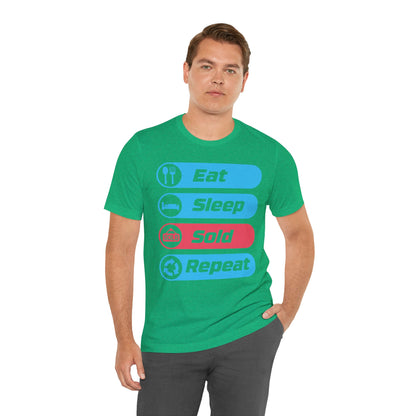 Eat Sleep Sold Repeat Unisex Jersey Short Sleeve Tee