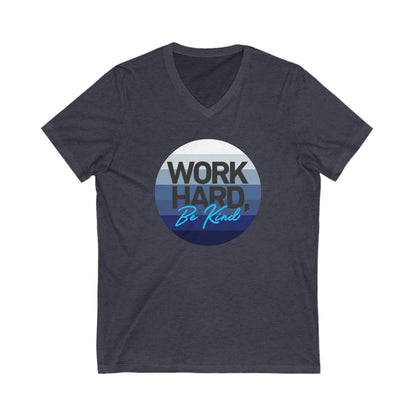 Work Hard Horizon Blue V-Neck