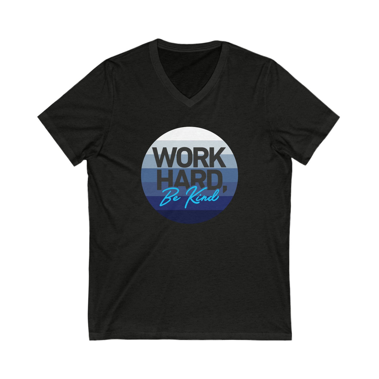 Work Hard Horizon Blue V-Neck