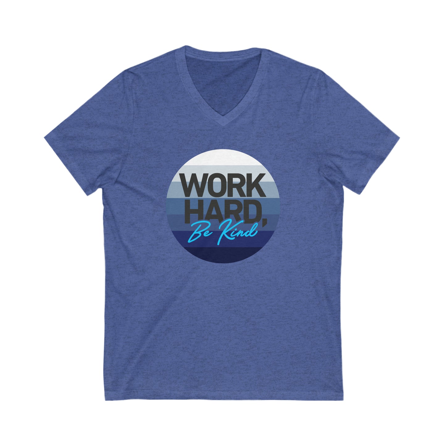 Work Hard Horizon Blue V-Neck