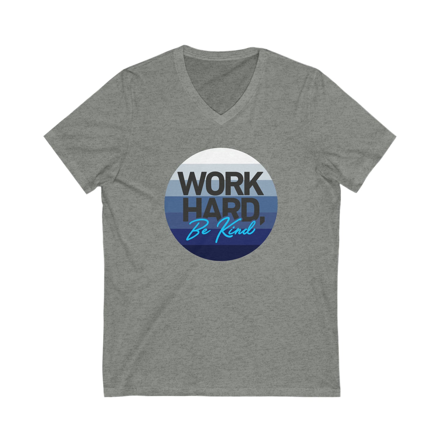 Work Hard Horizon Blue V-Neck