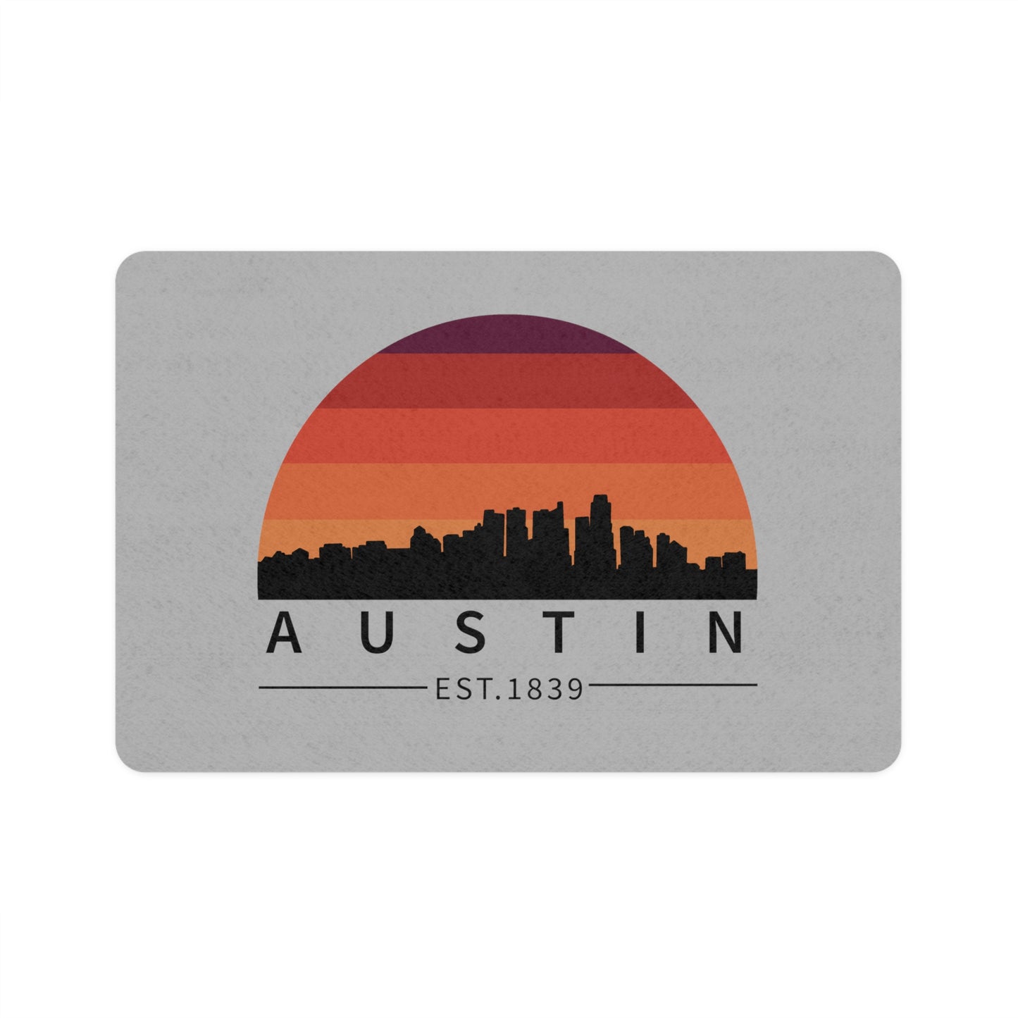 Austin Retro Skyline Pet Food Mat