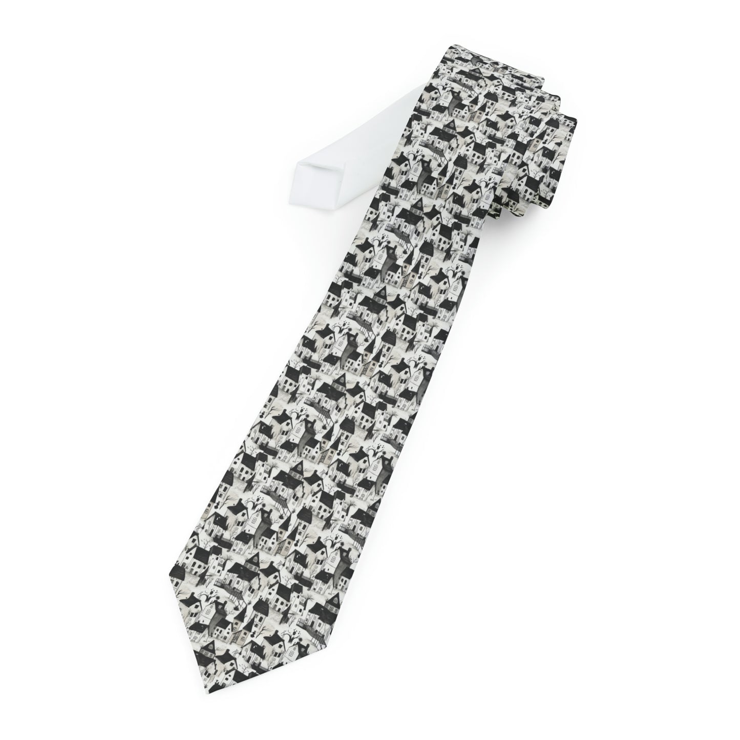 White Charcoal Neighborhood Necktie