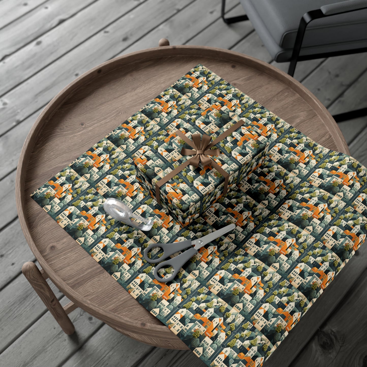 Geometric Style Neighborhood v2 Gift Wrap