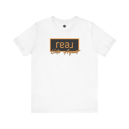 REAL Elite Agent Modern Logo Tshirt (Saffron)