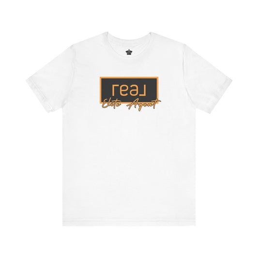 REAL Elite Agent Modern Logo Tshirt (Saffron)