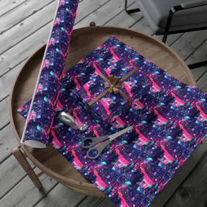 Futuristic Cityscape Gift Wrap