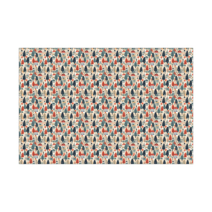 Neighborhood Full of Houses Minimalist Style Gift Wrap