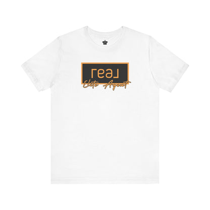 REAL Elite Agent Modern Logo Tshirt (Saffron)