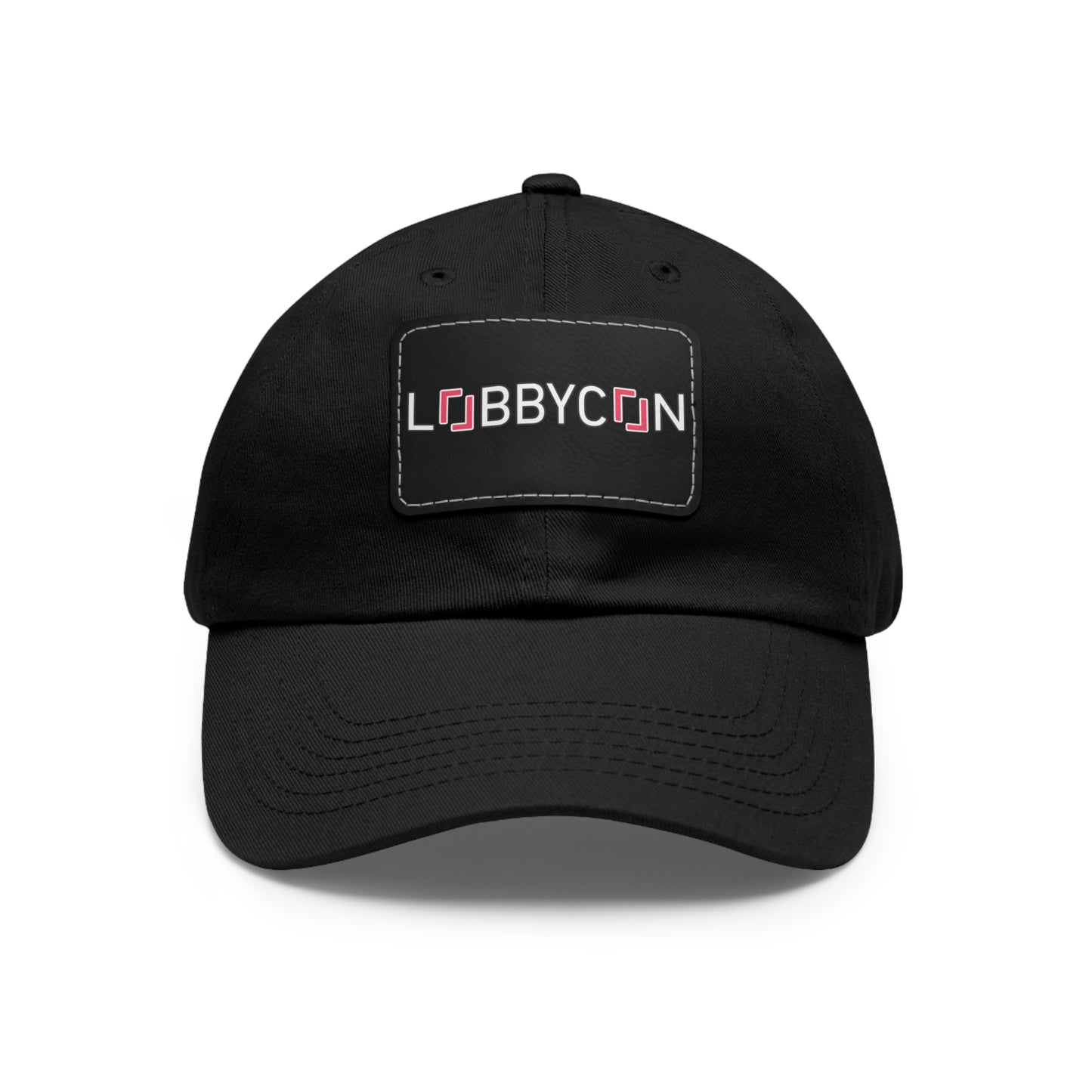 REAL LobbyCon Pink Logo Hat with Leather Patch