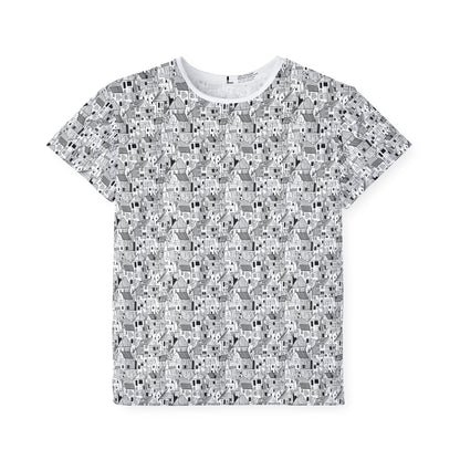 House Cubism Coloring Book Sketch B&W Kids Tee