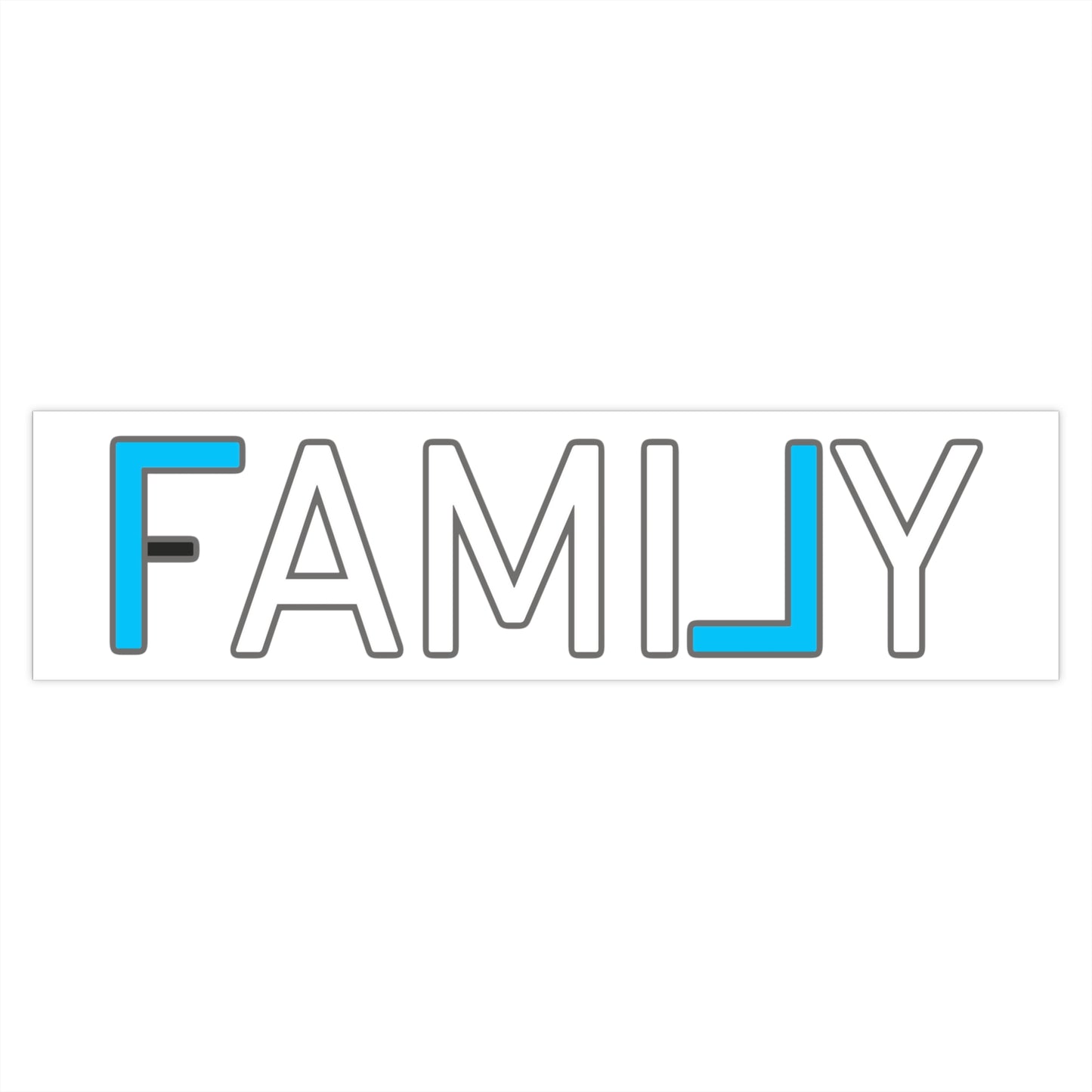 REAL Family Bumper Sticker (Legacy Blue)