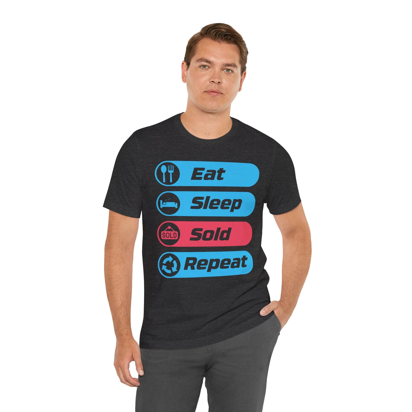 Eat Sleep Sold Repeat Unisex Jersey Short Sleeve Tee