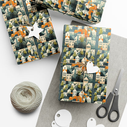 Geometric Style Neighborhood v2 Gift Wrap