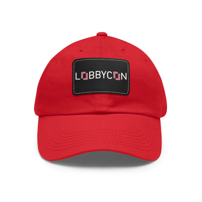 REAL LobbyCon Pink Logo Hat with Leather Patch