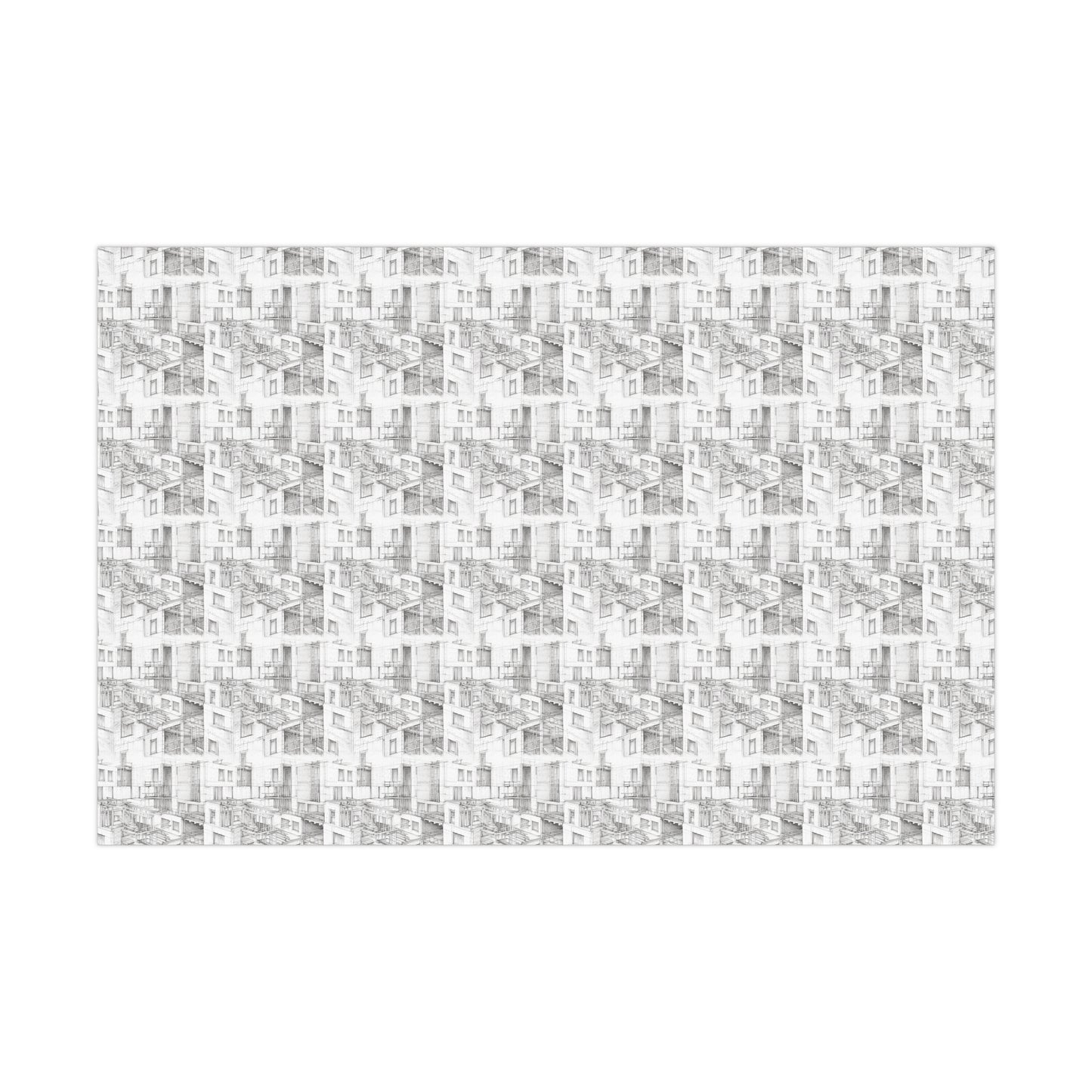 Apartments Under Construction Drawing Gift Wrap