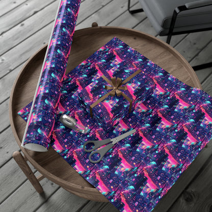 Futuristic Cityscape Gift Wrap