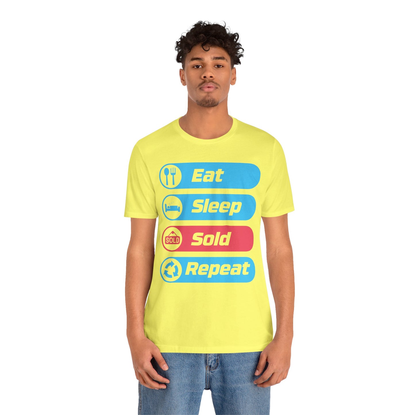 Eat Sleep Sold Repeat Unisex Jersey Short Sleeve Tee