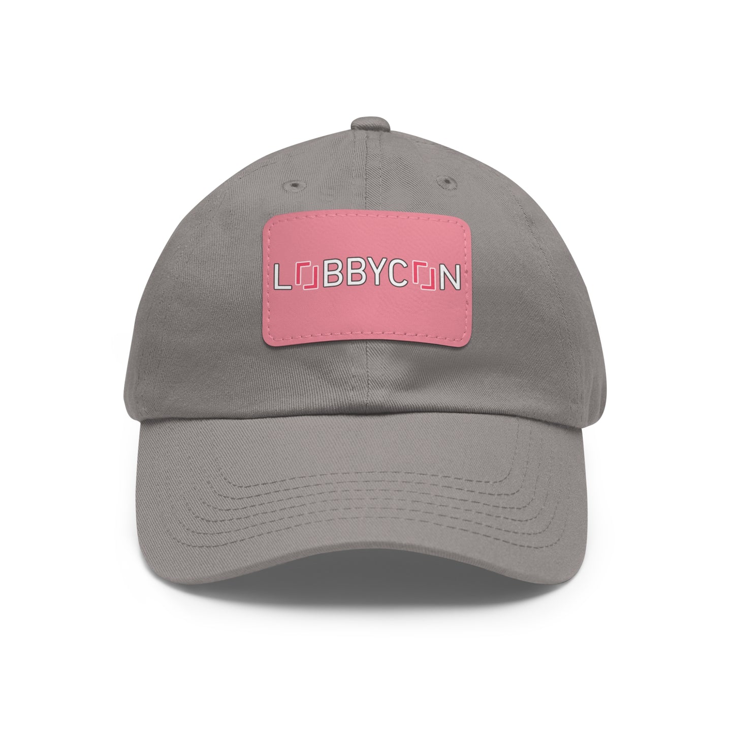 REAL LobbyCon Pink Logo Hat with Leather Patch