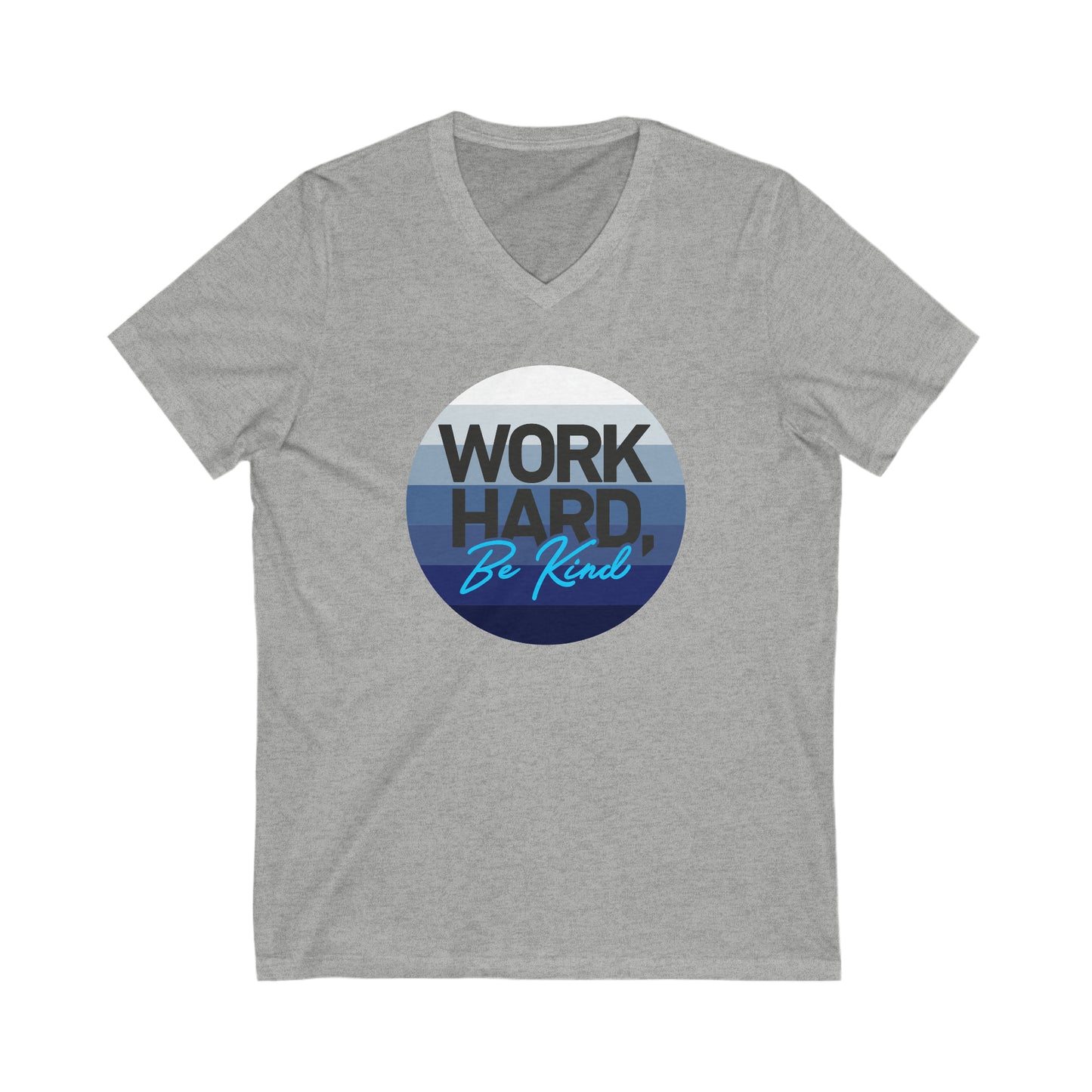 Work Hard Horizon Blue V-Neck