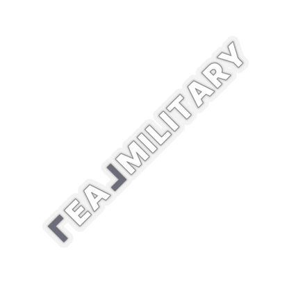 REAL Military Contrast Logo Sticker (Cobalt)