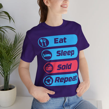 Eat Sleep Sold Repeat Unisex Jersey Short Sleeve Tee