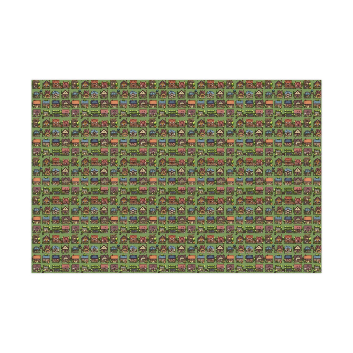 Pixelated Neighborhood Gift Wrap