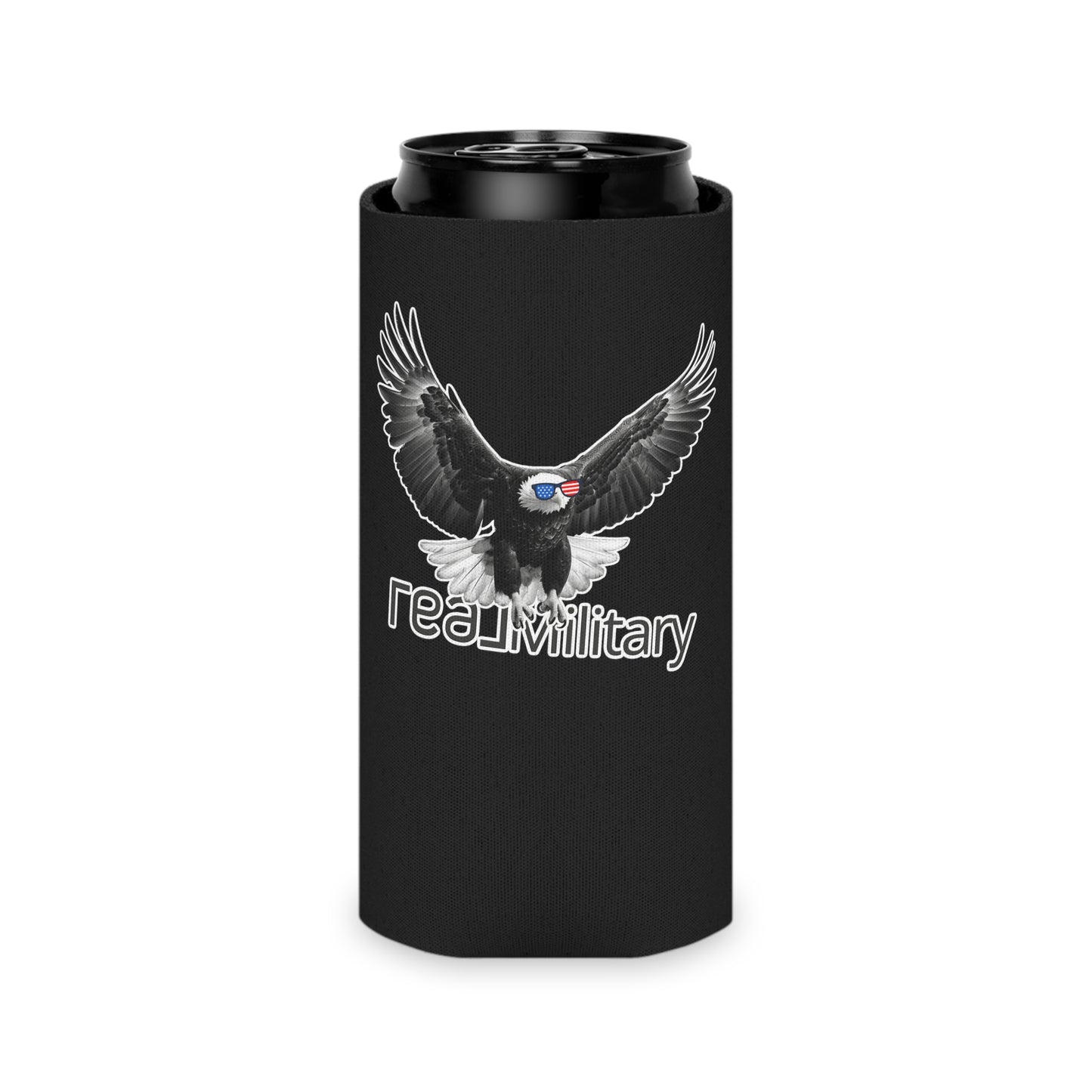 An All American Eagle REAL Military Can Cooler