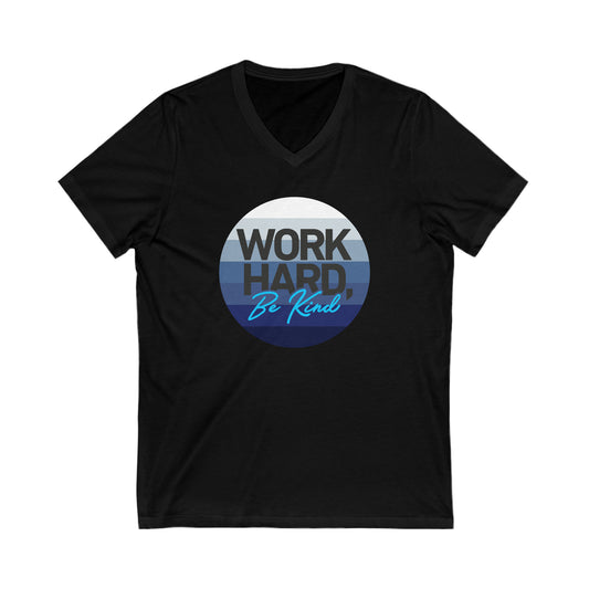 Work Hard Horizon Blue V-Neck