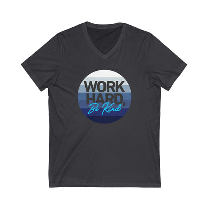 Work Hard Horizon Blue V-Neck