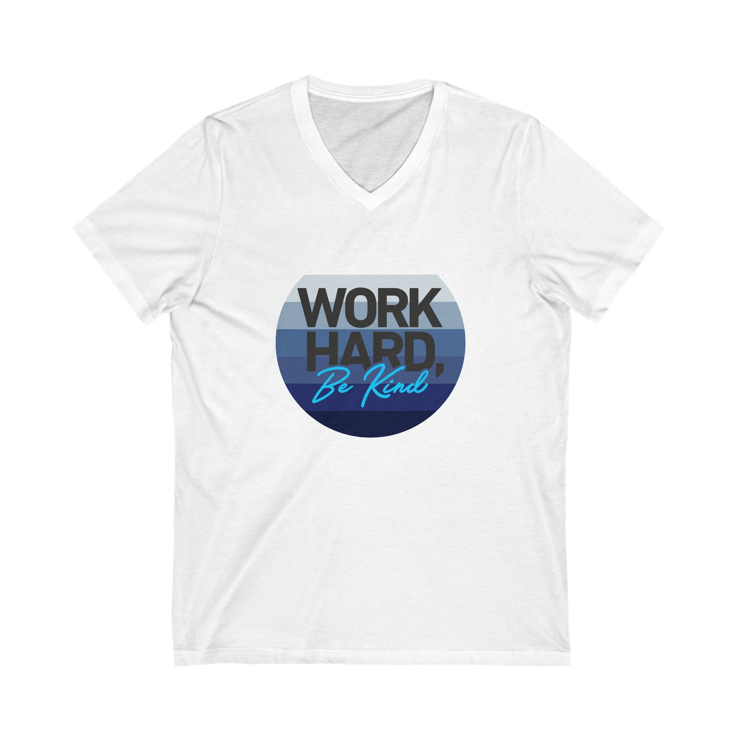 Work Hard Horizon Blue V-Neck