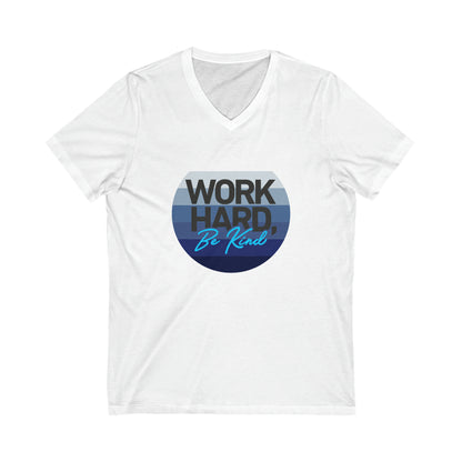 Work Hard Horizon Blue V-Neck