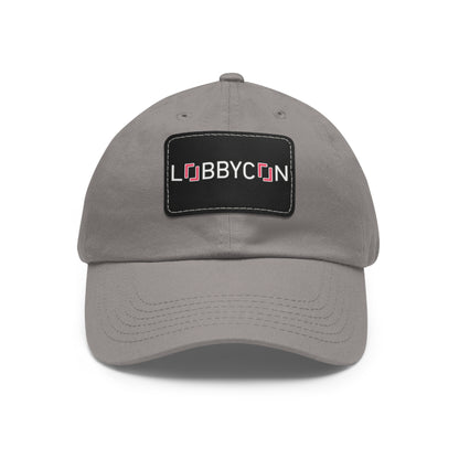 REAL LobbyCon Pink Logo Hat with Leather Patch