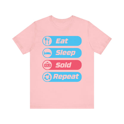 Eat Sleep Sold Repeat Unisex Jersey Short Sleeve Tee