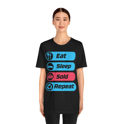 Eat Sleep Sold Repeat Unisex Jersey Short Sleeve Tee