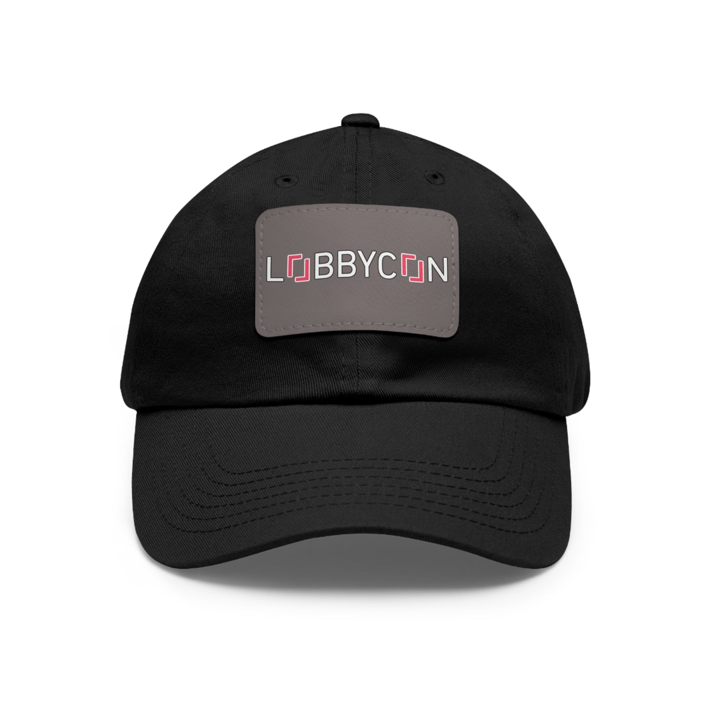 REAL LobbyCon Pink Logo Hat with Leather Patch