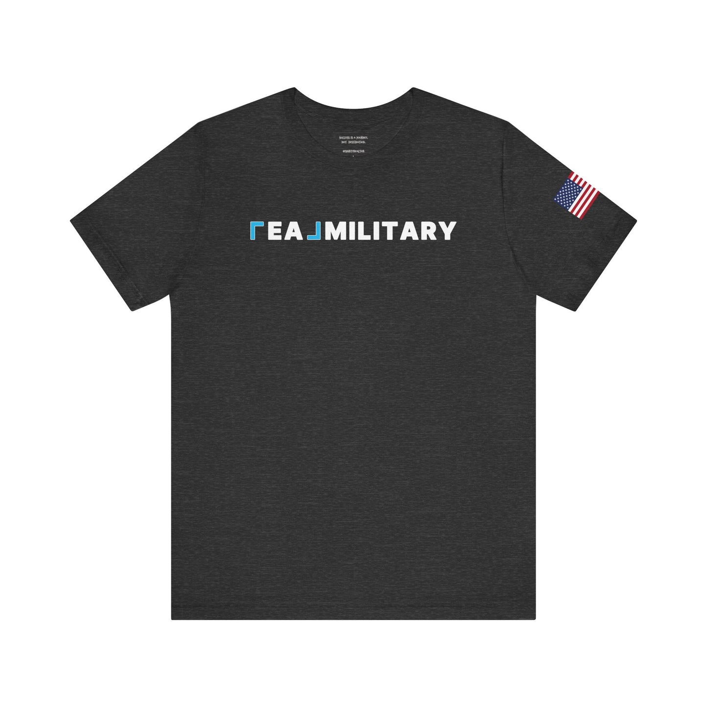 REAL Military Contrast Logo Text & Flag