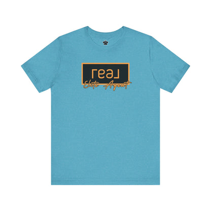 REAL Elite Agent Modern Logo Tshirt (Saffron)