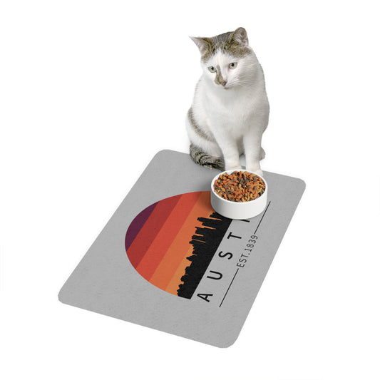 Austin Retro Skyline Pet Food Mat