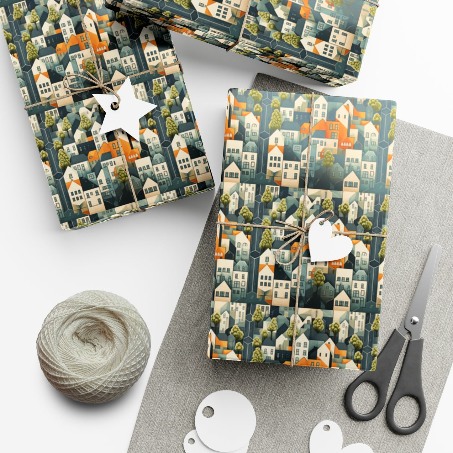 Geometric Style Neighborhood v2 Gift Wrap