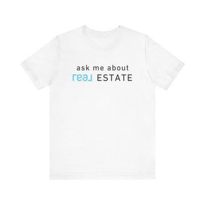 Ask Me About Real Broker Estate Blue Logo