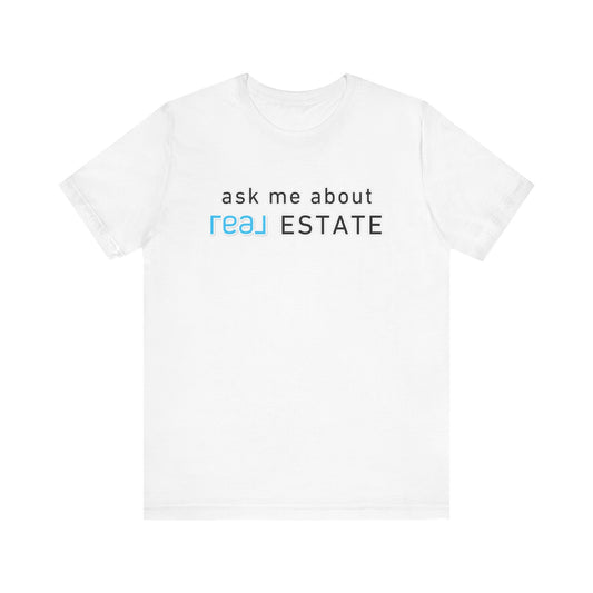 Ask Me About Real Broker Estate Blue Logo