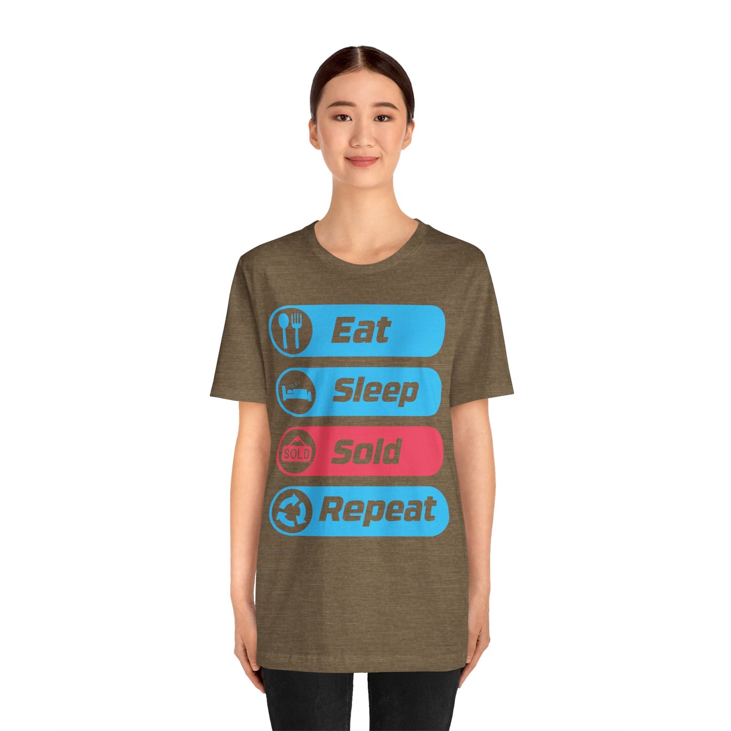 Eat Sleep Sold Repeat Unisex Jersey Short Sleeve Tee