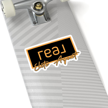 REAL Elite Agent Modern Logo Sticker (Saffron)