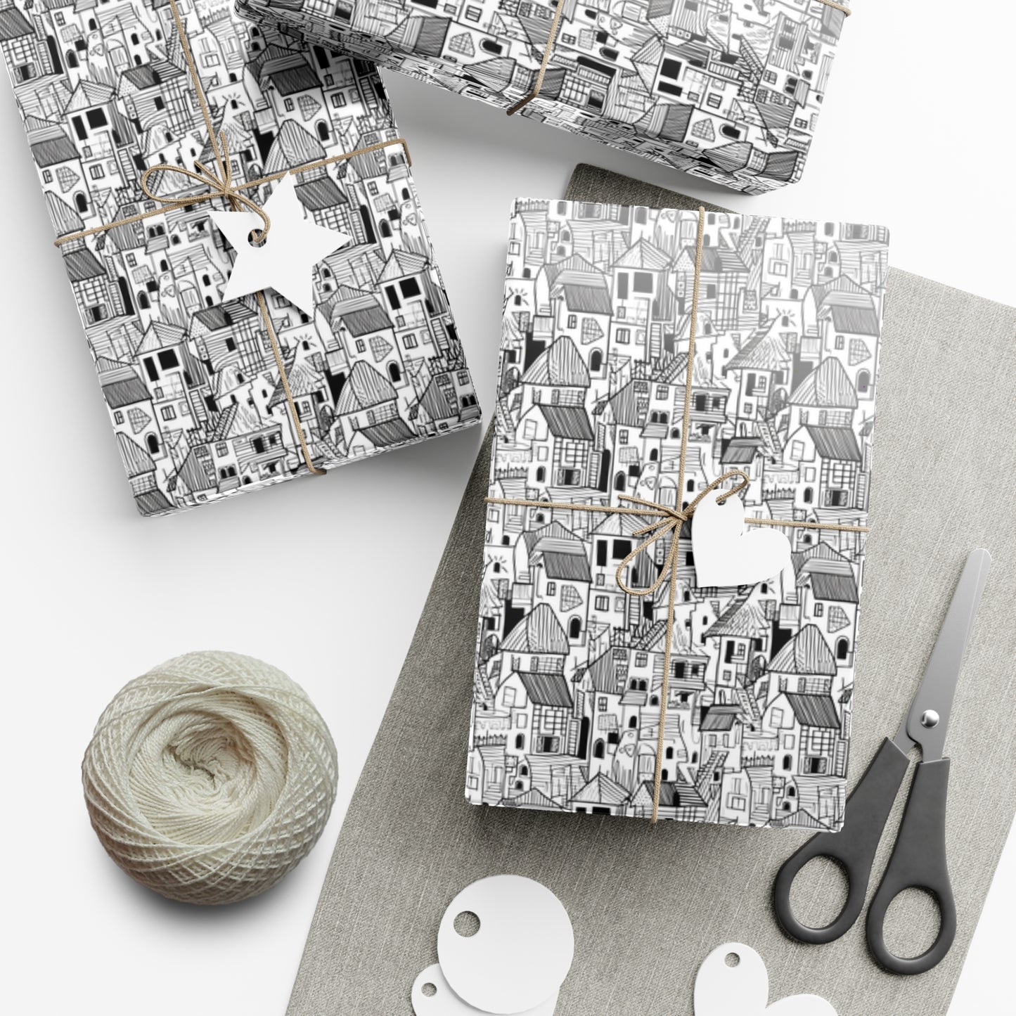 Color the Neighborhood Gift Wrap